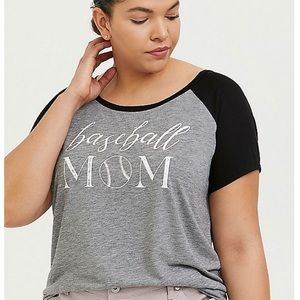 Torrid Baseball Mom Raglan Tee